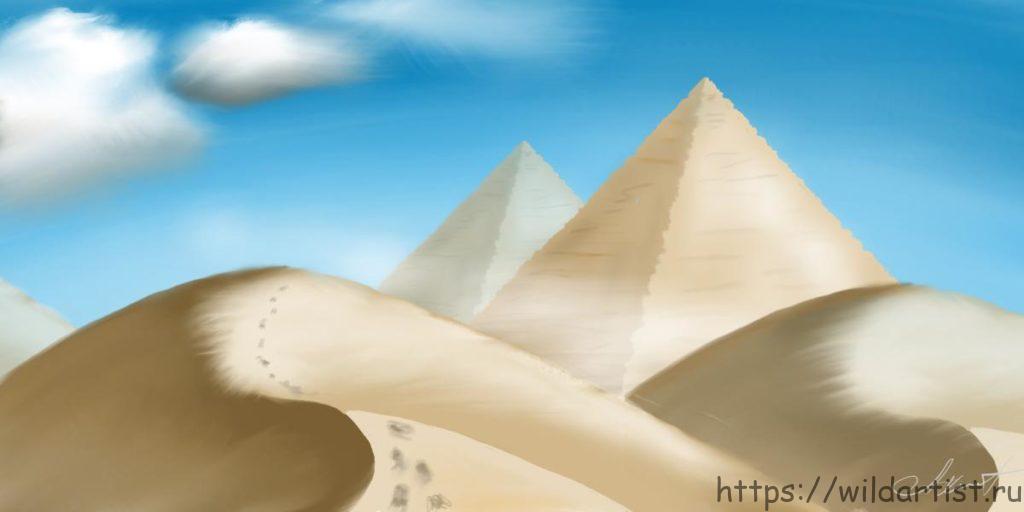 Рисование пирамиды с помощью Autodesk Sketchbook Mobile