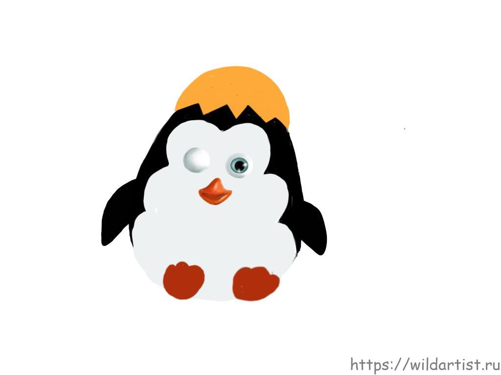 Как нарисовать Пингвиненка